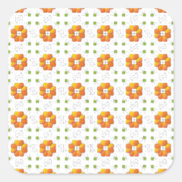 Traditionelles lettisches SUN-Zeichen geometrische Quadratischer Aufkleber