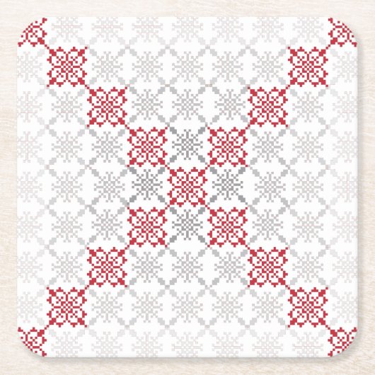 Traditionelles lettisches SUN-Zeichen geometrische Rechteckiger Pappuntersetzer (Vorderseite)