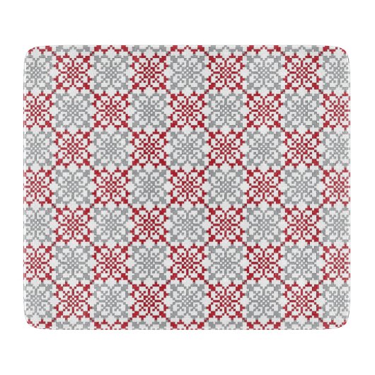 Traditionelles lettisches SUN-Zeichen geometrische Schneidebrett (Vorderseite)