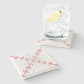 Traditionelles lettisches SUN-Zeichen geometrische Steinuntersetzer (Seitenansicht)