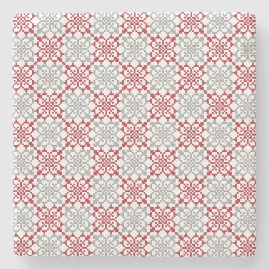 Traditionelles lettisches SUN-Zeichen geometrische Steinuntersetzer (Vorderseite)