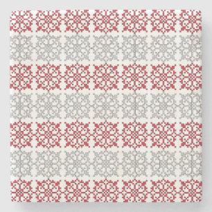 Traditionelles lettisches SUN-Zeichen geometrische Steinuntersetzer