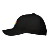 traditionelles LGBTQ+-Flag Bestickte Baseballkappe (Links)