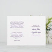Traditionelles Lila formelles Hochzeitsprogramm (Stehend Vorderseite)
