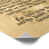 Traditionelles Lord's Prayer Poster (Matte) (Ecke)