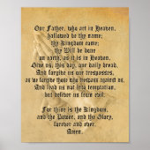 Traditionelles Lord's Prayer Poster (Matte) (Vorne)