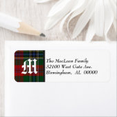 Traditionelles MacLean Tartan-Kariertes Monogramm (Insitu)