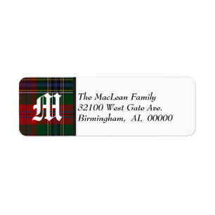 Traditionelles MacLean Tartan-Kariertes Monogramm