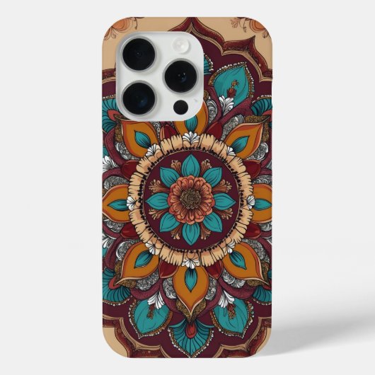 Traditionelles Mandala Art iPhone 15 Pro Fall - Et Case-Mate iPhone Hülle (Rückseite)