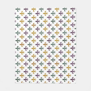 Traditionelles Mardi Gras Fleur de Lis Muster in d Fleecedecke