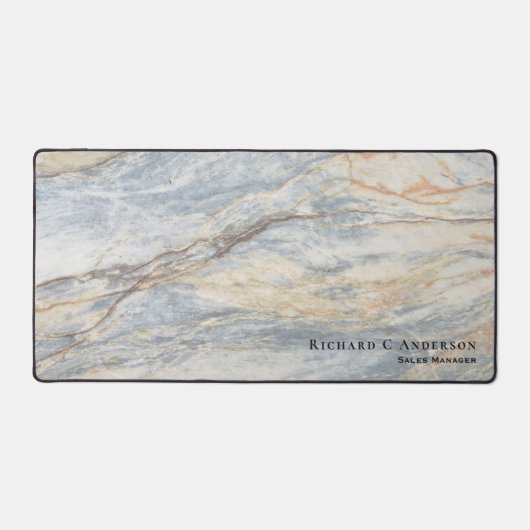 Traditionelles Marmorbild mit Name und Titel Schreibtischunterlage (Vorderseite)