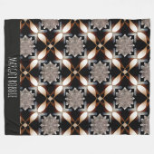 Traditionelles marokkanisches braunes geometrische fleecedecke (Vorderseite (Horizontal))