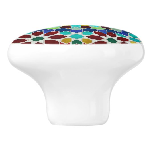 Traditionelles marokkanisches Mosaik Keramikknauf (Seitenansicht)