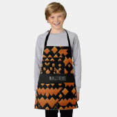 Traditionelles marokkanisches Texturmath Geometric Schürze (Getragen)