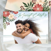 Traditionelles Merriest Weihnachten Poinsettia Fot