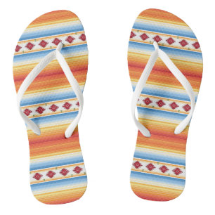 Traditionelles mexikanisches Serape-Blanket-Muster Badesandalen