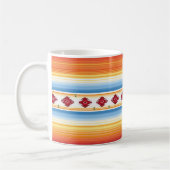 Traditionelles mexikanisches Serape-Blanket-Muster Kaffeetasse (Links)