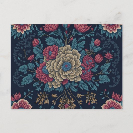 Traditionelles mexikanisches Stickereimuster Postkarte (Vorderseite)