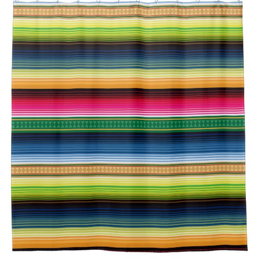 Traditionelles mexikanisches umfassendes Serape Duschvorhang (Vorderseite)