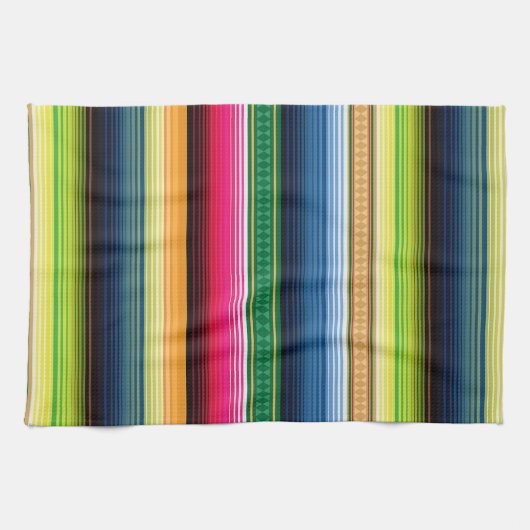 Traditionelles mexikanisches umfassendes Serape Geschirrtuch (Horizontal)