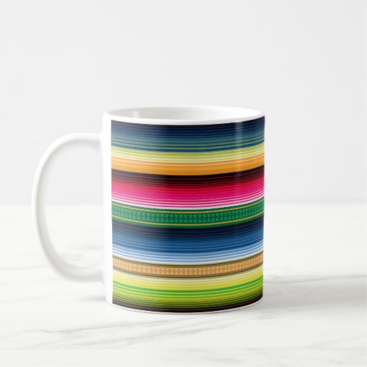 Traditionelles mexikanisches umfassendes Serape Kaffeetasse (Links)