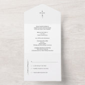 Traditionelles Mit Monogramm handgeschriebenes Chi All In One Einladung (Innen)