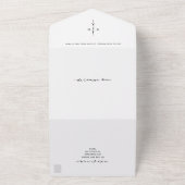 Traditionelles Mit Monogramm handgeschriebenes Chi All In One Einladung (Außenbereich)