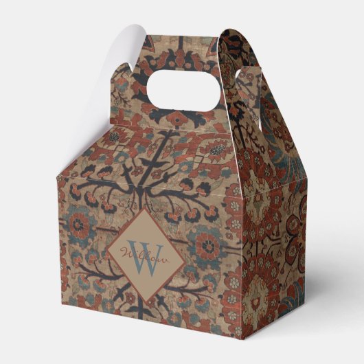 Traditionelles Mit Monogramm orientalisches Muster Geschenkschachtel (Vorderseite)