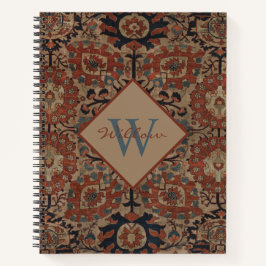 Traditionelles Mit Monogramm orientalisches Muster Notizblock