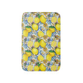 Traditionelles Mittelmeer-Muster mit Zitronen Badematte (Vorderseite Vertikal)