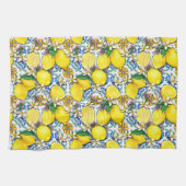 Traditionelles Mittelmeer-Muster mit Zitronen Geschirrtuch (Horizontal)