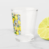 Traditionelles Mittelmeer-Muster mit Zitronen Schnapsglas (Rechts)