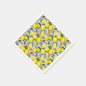 Traditionelles Mittelmeer-Muster mit Zitronen Serviette (Ecke)