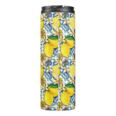 Traditionelles Mittelmeer-Muster mit Zitronen Thermosbecher (Rückseite)