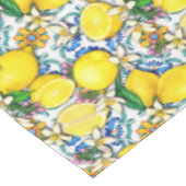 Traditionelles Mittelmeer-Muster mit Zitronen Tischdecke (Schrägansicht)