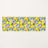 Traditionelles Mittelmeer-Muster mit Zitronen Yogamatte (Vorderseite (Horizontal))