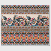 Traditionelles Moghul Border Designart, nahtlos, n Geschenkpapier (Flach)
