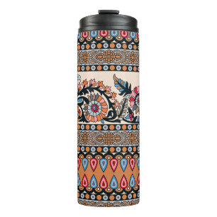 Traditionelles Moghul Border Designart, nahtlos, n Thermosbecher