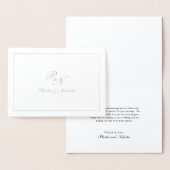 Traditionelles Monogramm-Förmliches Hochzeitsfest Folienkarte (Anzeige)