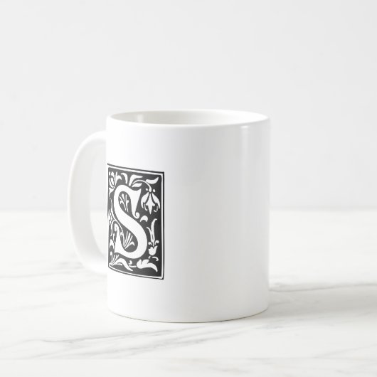 Traditionelles Monogramm S Kaffeetasse (Vorderseite Links)