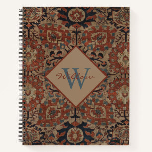 Traditionelles monogrammiertes orientalisch-persis notizblock