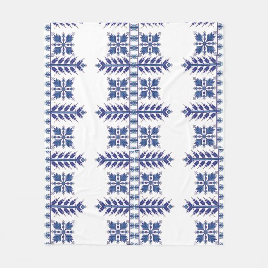 Traditionelles Motiv, traditionelles rumänisches M Fleecedecke (Vorderseite)