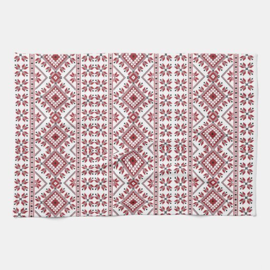 Traditionelles Motiv, traditionelles rumänisches M Geschirrtuch (Horizontal)