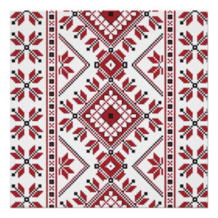 Traditionelles Motiv, traditionelles rumänisches M Poster
