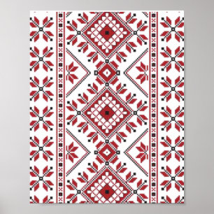 Traditionelles Motiv, traditionelles rumänisches M Poster
