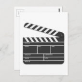 Traditionelles Movie Clapper Board Postkarte (Vorne/Hinten)