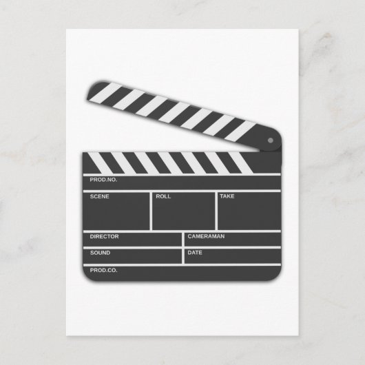 Traditionelles Movie Clapper Board Postkarte (Vorderseite)