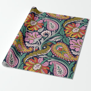 Traditionelles Mughal-Allover-Designkunst,asiatisc Geschenkpapier