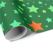 Traditionelles Muster für rote und grüne Feiertage Geschenkpapier (Rolleneckpunkt)