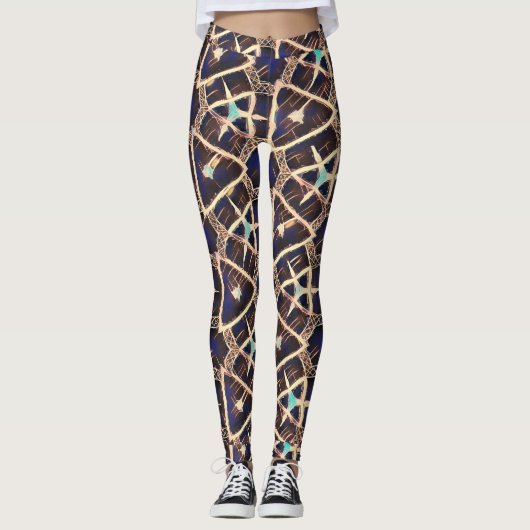 traditionelles Muster Leggings (Vorderseite)
